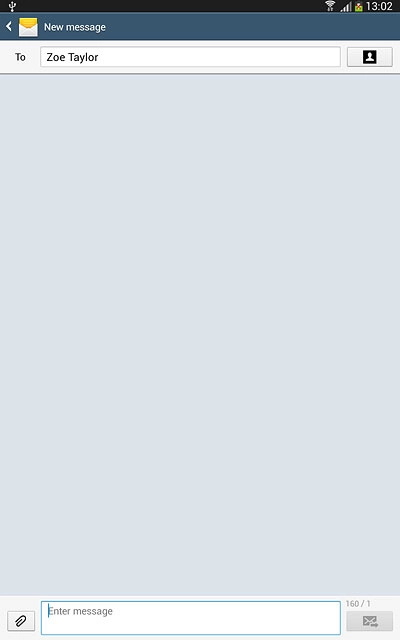 Press Enter message.Write the text for your text message.