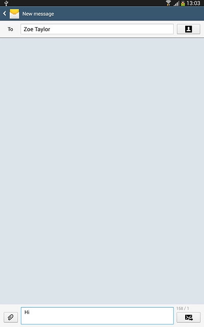 Press the send icon when you've written your text message.