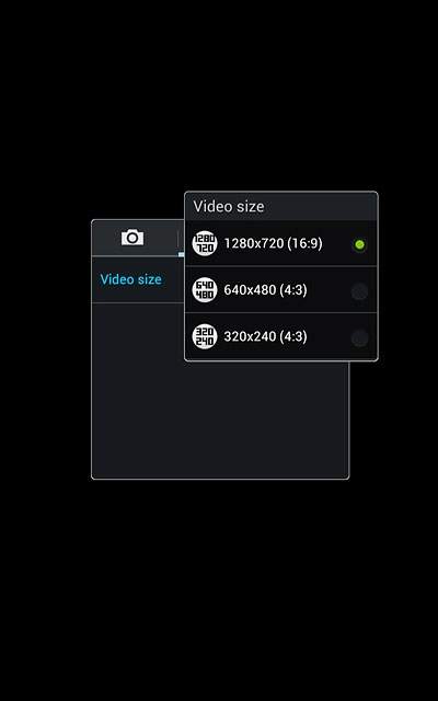 Press the required resolution.