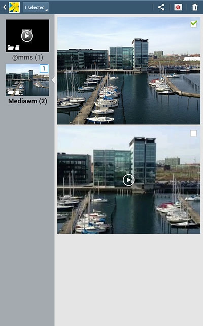 Press the share icon.