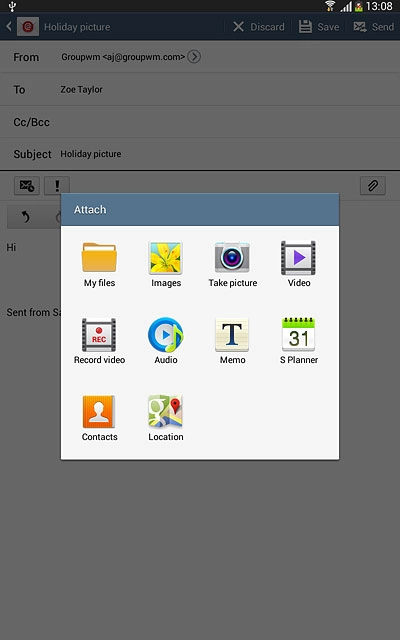 Press My files.Go to the required folder.