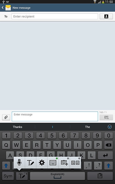 Press the settings icon.