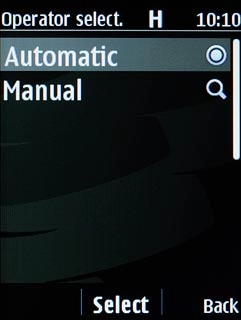 Scroll to Automatic and press the Navigation key.