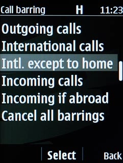 Intl. except to home