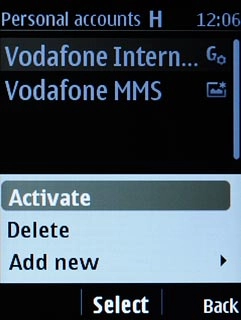 Scroll to Activate and press the Navigation key.
