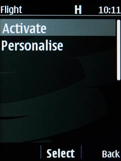 Scroll to Activate and press the Navigation key.
