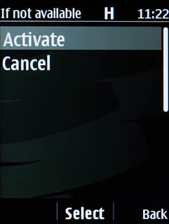 Scroll to Activate and press the Navigation key.