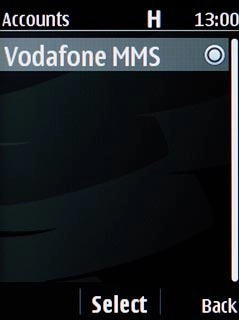 Scroll to the data connection and press the Navigation key.
