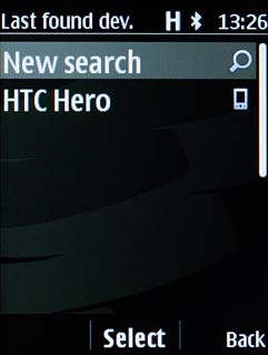 Scroll to New search and press the Navigation key.