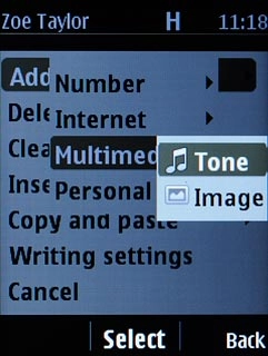 Scroll to Tone and press the Navigation key.