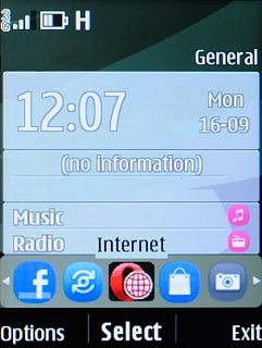 Scroll to the browser icon and press the Navigation key.