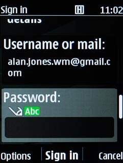 Scroll to Password and key in the password for your Nokia account.
