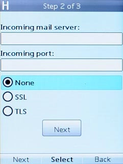 Scroll to None and press the Navigation key.