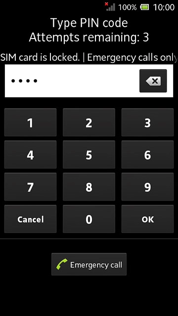 Key in your PIN and press OK.If your phone rejects the SIM:Contact the distributor or service provider where you bought your phone.