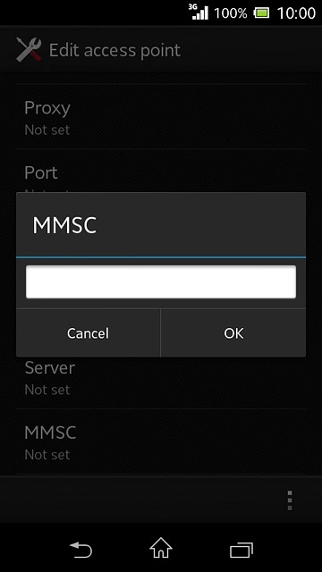 Key in http://pxt.vodafone.net.au/pxtsend and press OK.