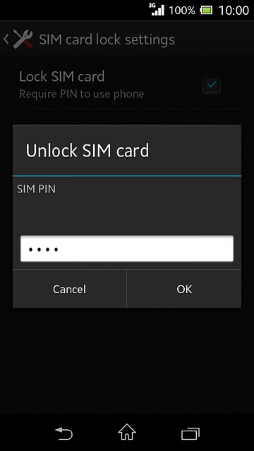 Key in your PIN and press OK.