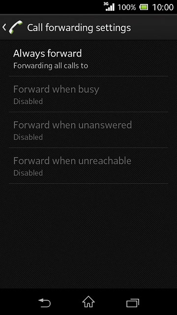 Press one of the following options:Always forward