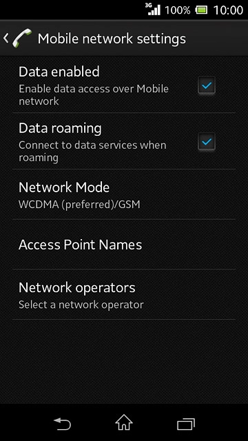 Press Access Point Names.
