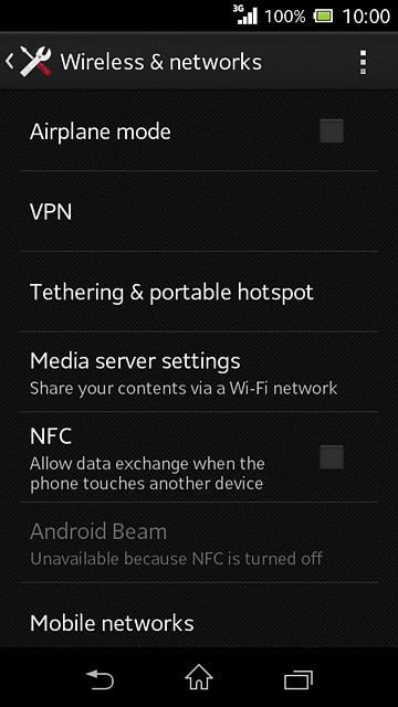 Press Tethering & portable hotspot.