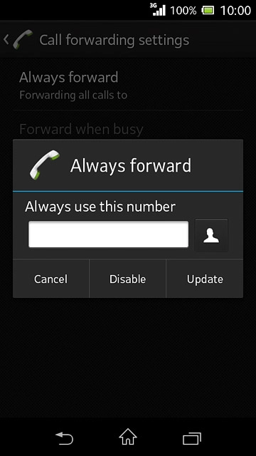 Press Disable.Repeat until all diverts have been cancelled.