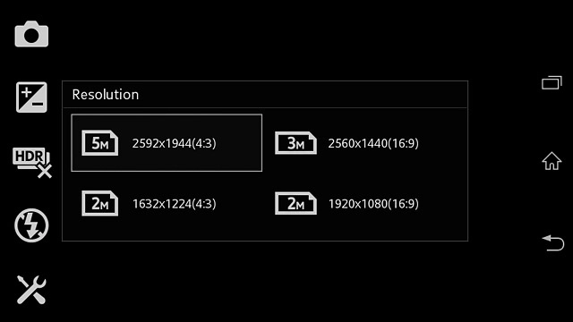 Press the required resolution.