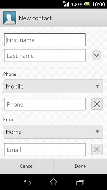 Press First name and key in the required first name.