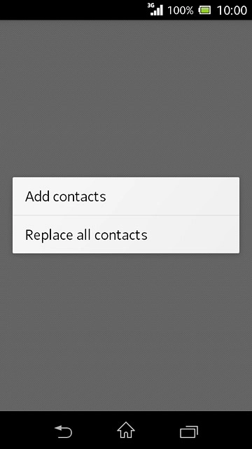 If you select Replace all contacts: