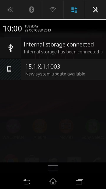 Slide your finger down the display starting from the top edge of your phone.Press the settings icon.