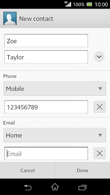 Press Email and key in the required email address.