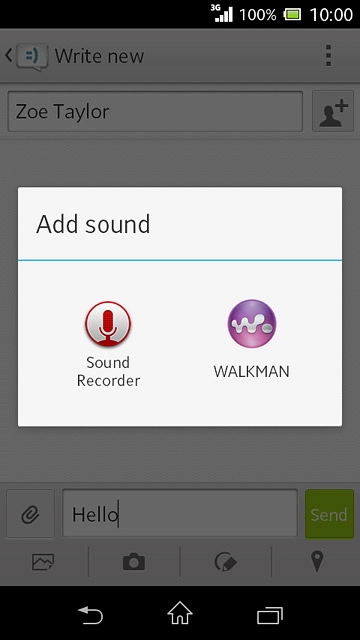 Press WALKMAN.Go to the required folder.