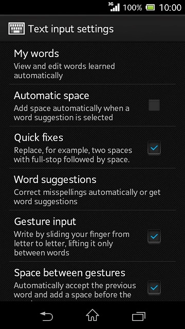Press the home icon to return to the home screen.
