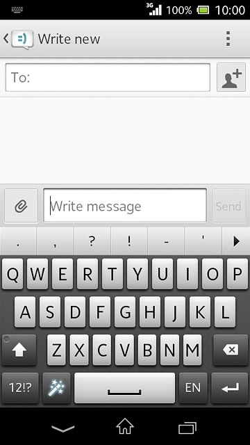 The following steps require that you're writing text and that the keypad is visible.
