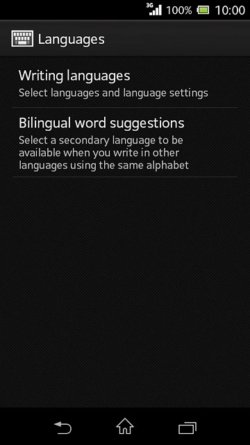 Press the return icon.
