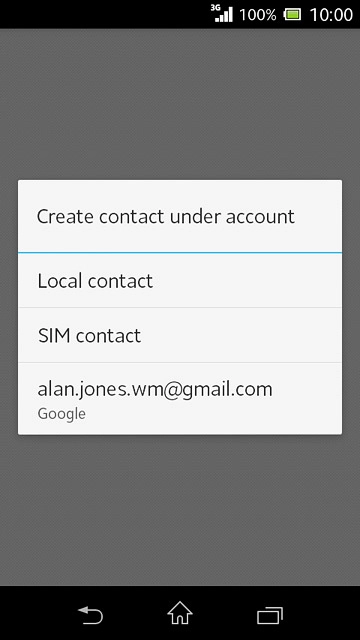 Press Local contact.