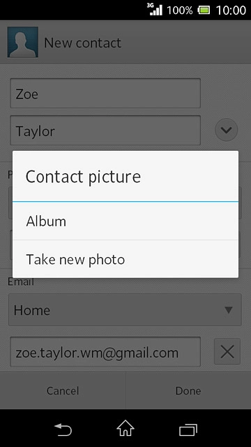 To take a new picture:Press Take new photo.