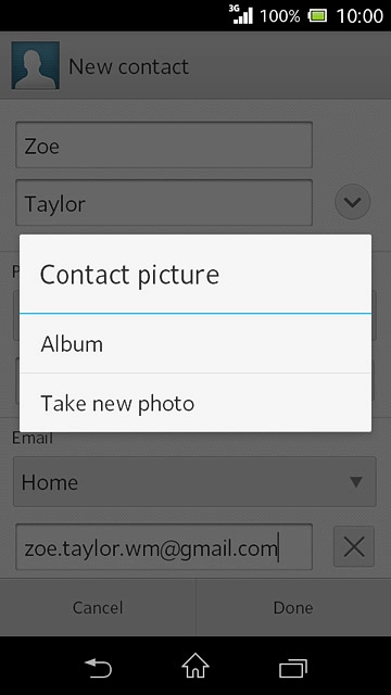 To assign an existing picture:Press Album.