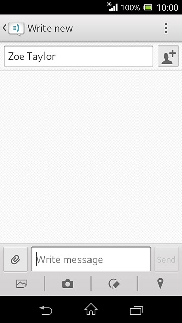 Press Write message.Write the text for your picture message.