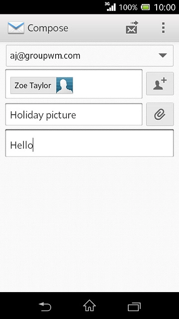 Press the attachment icon.