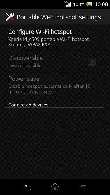 Press the return icon.
