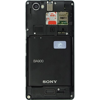 Place the battery in your phone, top first, matching the battery contacts with the phone contacts and press the battery into place.