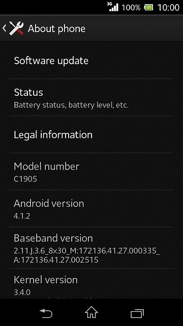 Press Software update.