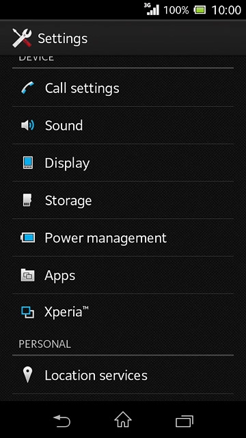 Press Location services.