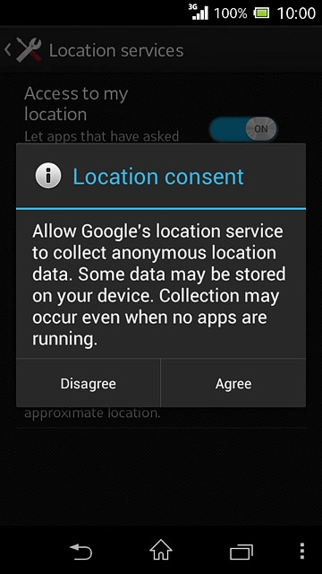 If you turn on the function:Press Agree.