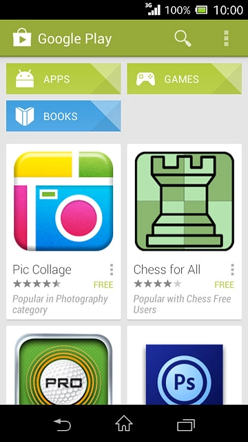 Press APPS or GAMES.