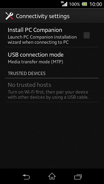 Press the home icon to return to the home screen.