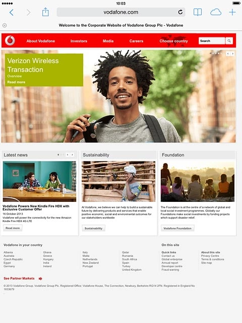 Press the address bar.