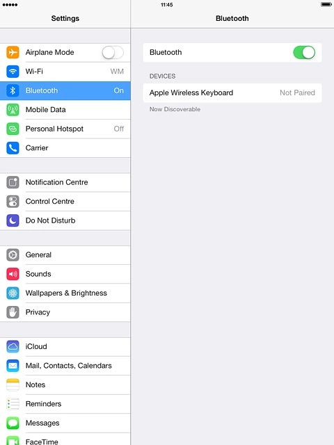 Make sure the other device is turned on and is ready to connect via Bluetooth.Your tablet searches for devices and after a moment, a list of Bluetooth devices within range is displayed.Press the required Bluetooth device.Follow the instructions on the display to pair the Bluetooth device with your tablet.The new device is displayed on the list of paired devices.