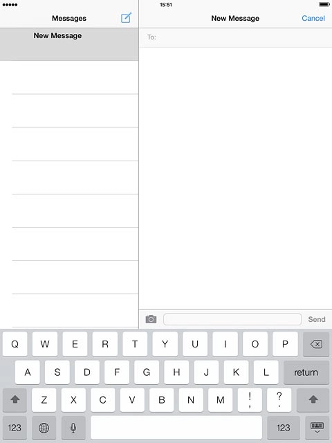 The following steps require that you're writing text and that the keypad is visible.