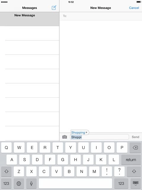 To continue without inserting the suggested word:Press the word suggestion.