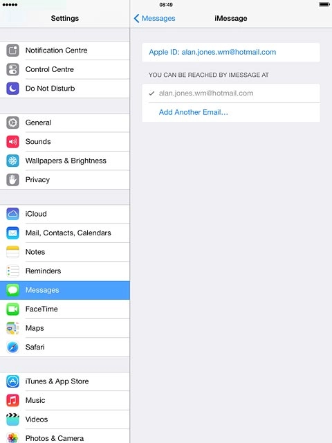 Press Add Another Email....